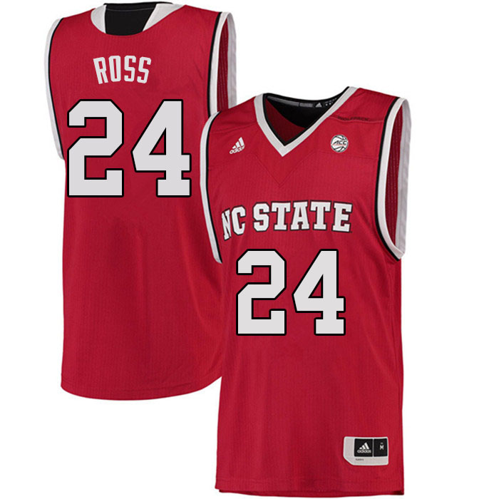 Men #24 Ernest Ross NC State Wolfpack College Basketball Jerseys Sale-Red